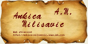 Ankica Milisavić vizit kartica